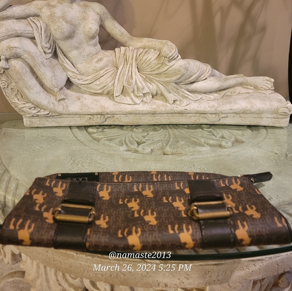 L.A.M.B. Gwen Stefani Multi Patern Fold Over Clutch Designer Luxury Celeb  #747 - Picture 4 of 14